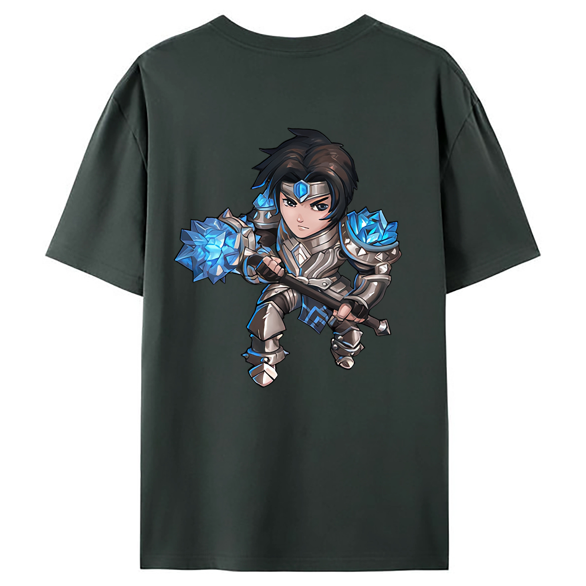（画像用） リーグ・オブ・レジェンド League of Legends LOL 綿100％ メンズ半袖Tシャツ（バックプリント） 通気性